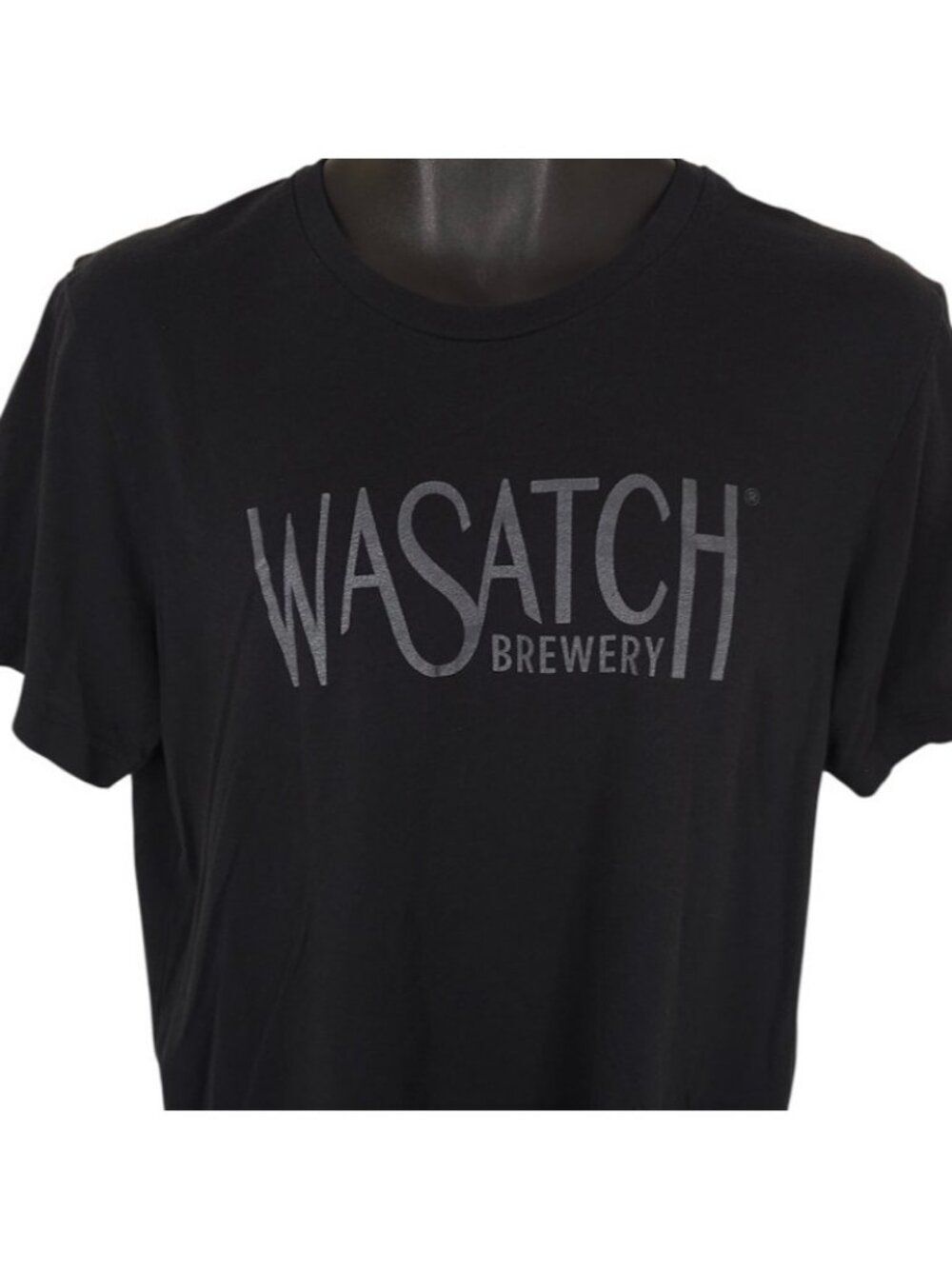 Wasatch Brewery T Shirt Mens Size Large Black Utah Beer Breweriana
